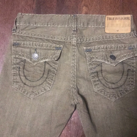 olive green true religion jeans